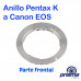 Anillo Adaptador de Montura Pentax K a Canon EOS con chip de confirmación de foco